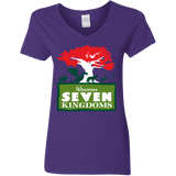 T-Shirts Purple / S Seven Kingdoms Women's V-Neck T-Shirt