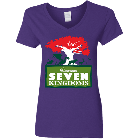 T-Shirts Purple / S Seven Kingdoms Women's V-Neck T-Shirt