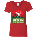 T-Shirts Red / S Seven Kingdoms Women's V-Neck T-Shirt