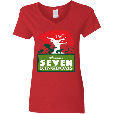 T-Shirts Red / S Seven Kingdoms Women's V-Neck T-Shirt