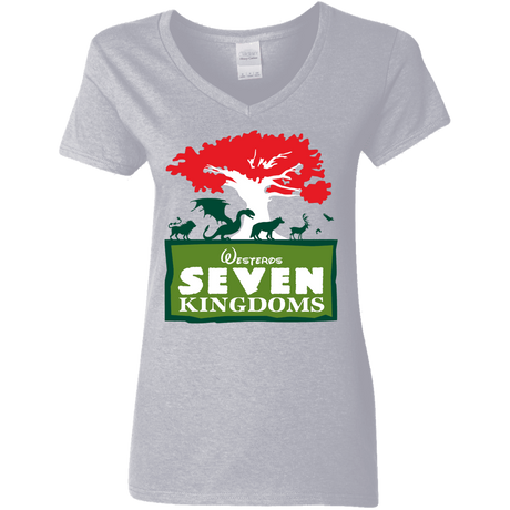 T-Shirts Sport Grey / S Seven Kingdoms Women's V-Neck T-Shirt