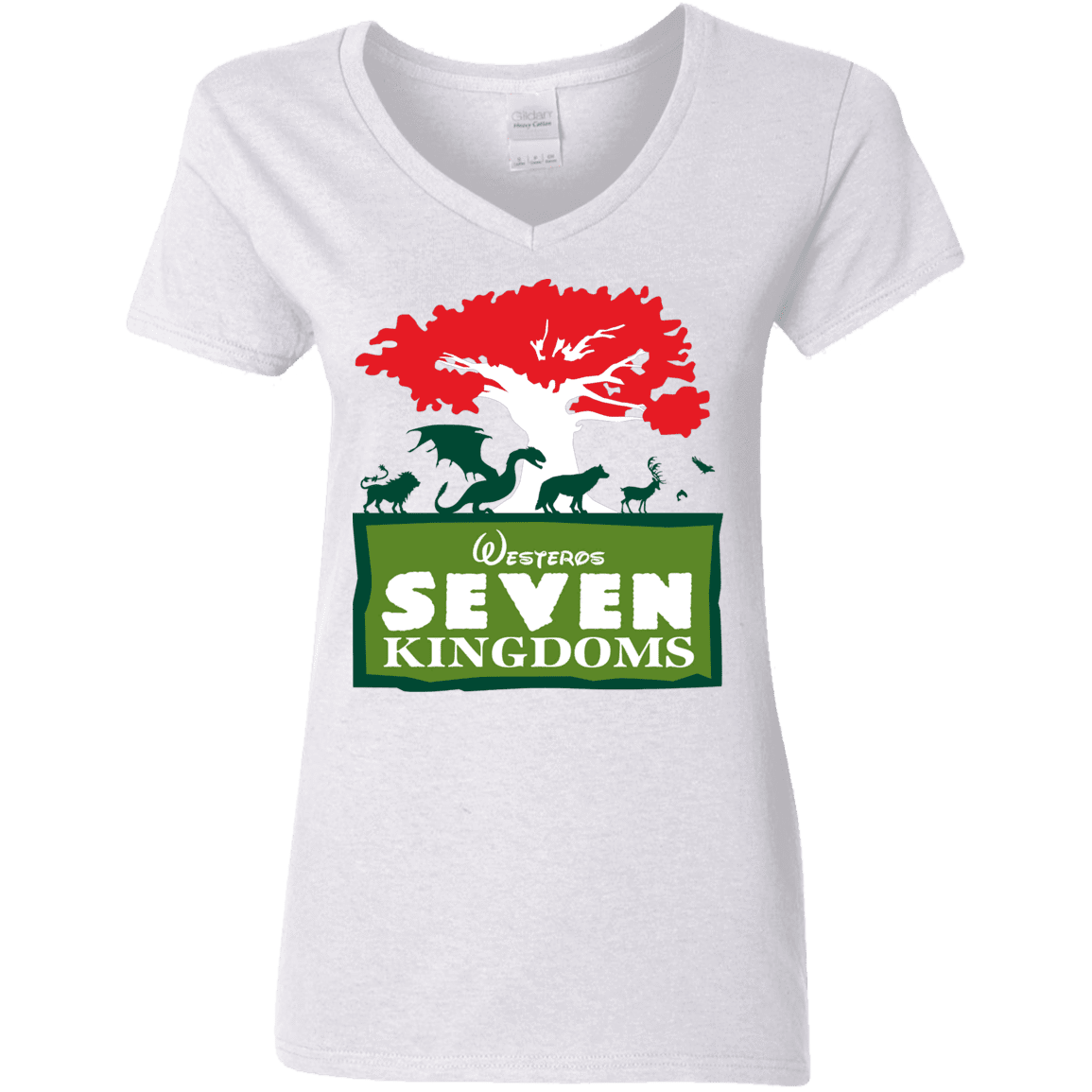 T-Shirts White / S Seven Kingdoms Women's V-Neck T-Shirt