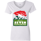 T-Shirts White / S Seven Kingdoms Women's V-Neck T-Shirt