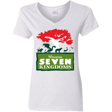 T-Shirts White / S Seven Kingdoms Women's V-Neck T-Shirt