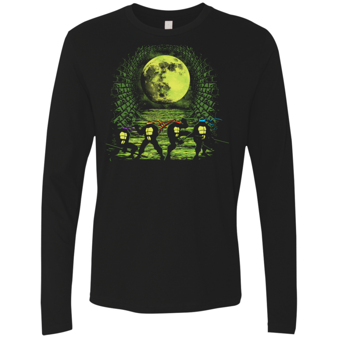 T-Shirts Black / S Sewer Fighters Men's Premium Long Sleeve