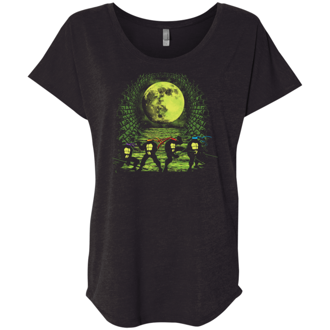 T-Shirts Vintage Black / X-Small Sewer Fighters Triblend Dolman Sleeve