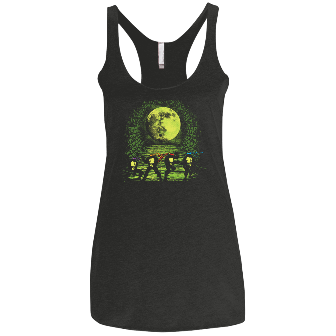 T-Shirts Vintage Black / X-Small Sewer Fighters Women's Triblend Racerback Tank