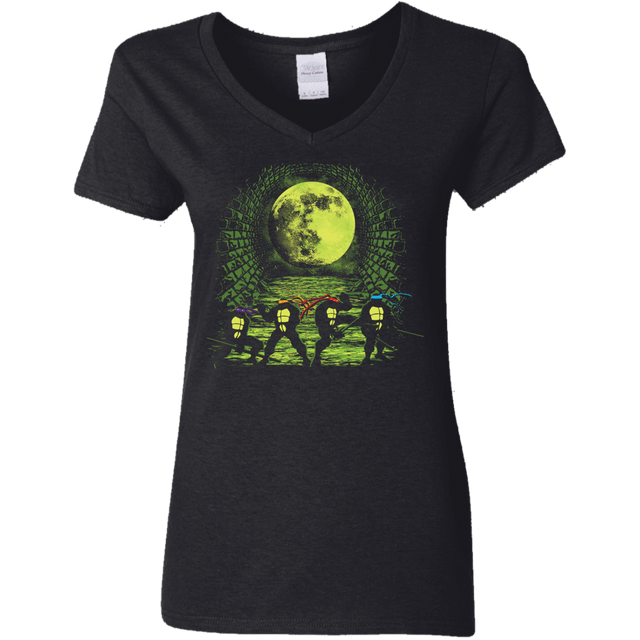 T-Shirts Black / S Sewer Fighters Women's V-Neck T-Shirt