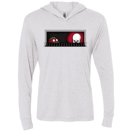 T-Shirts Heather White / X-Small Sewermates Triblend Long Sleeve Hoodie Tee