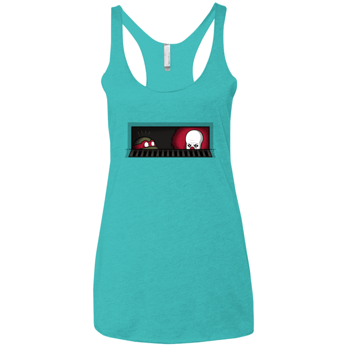 T-Shirts Tahiti Blue / X-Small Sewermates Women's Triblend Racerback Tank