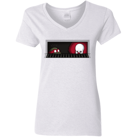 T-Shirts White / S Sewermates Women's V-Neck T-Shirt