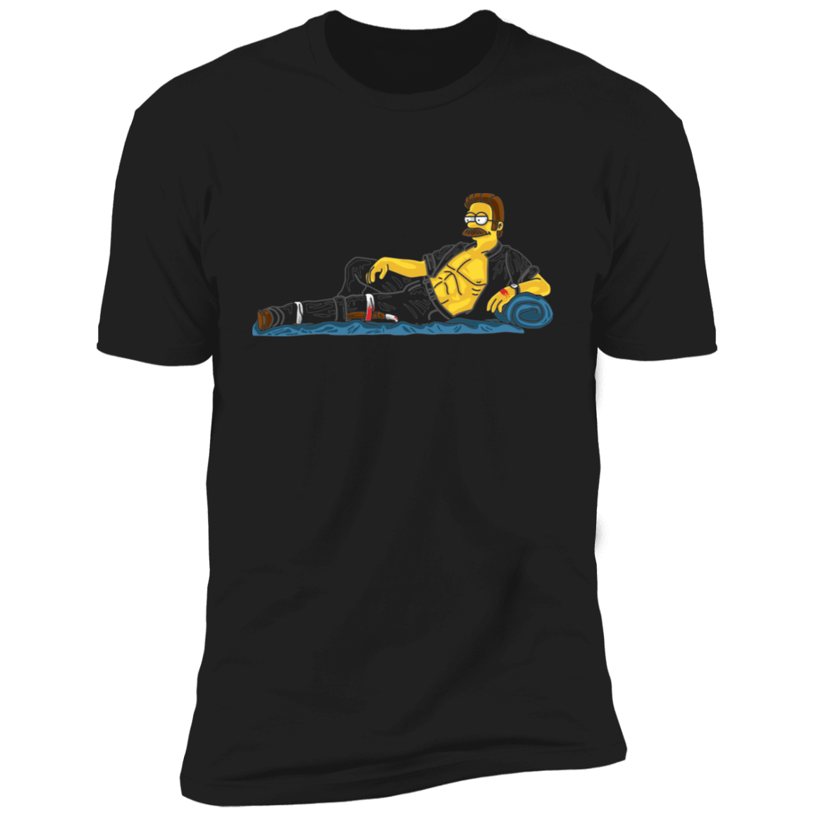 T-Shirts Black / X-Small Sexy Flanders Finds A Way Men's Premium T-Shirt