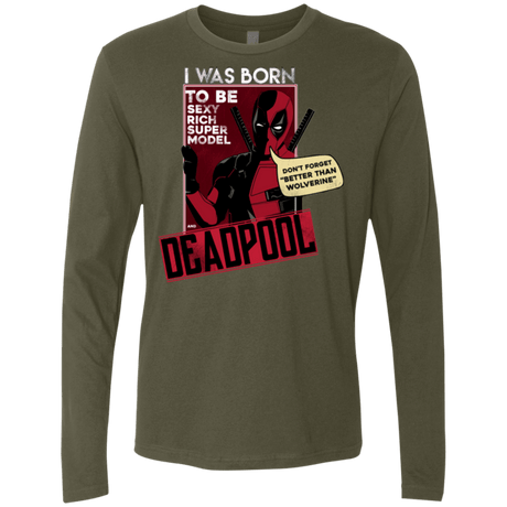 T-Shirts Military Green / S Sexy Rich Super Model Men's Premium Long Sleeve