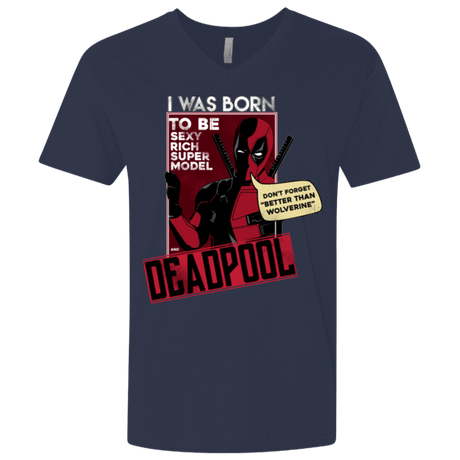 T-Shirts Midnight Navy / X-Small Sexy Rich Super Model Men's Premium V-Neck