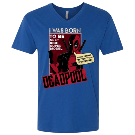 T-Shirts Royal / X-Small Sexy Rich Super Model Men's Premium V-Neck