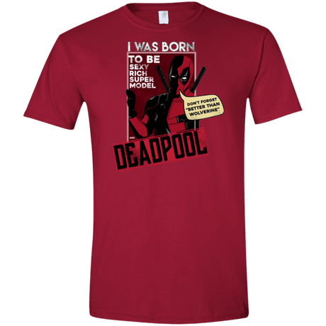 T-Shirts Cardinal Red / S Sexy Rich Super Model Men's Semi-Fitted Softstyle