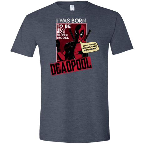 T-Shirts Heather Navy / S Sexy Rich Super Model Men's Semi-Fitted Softstyle