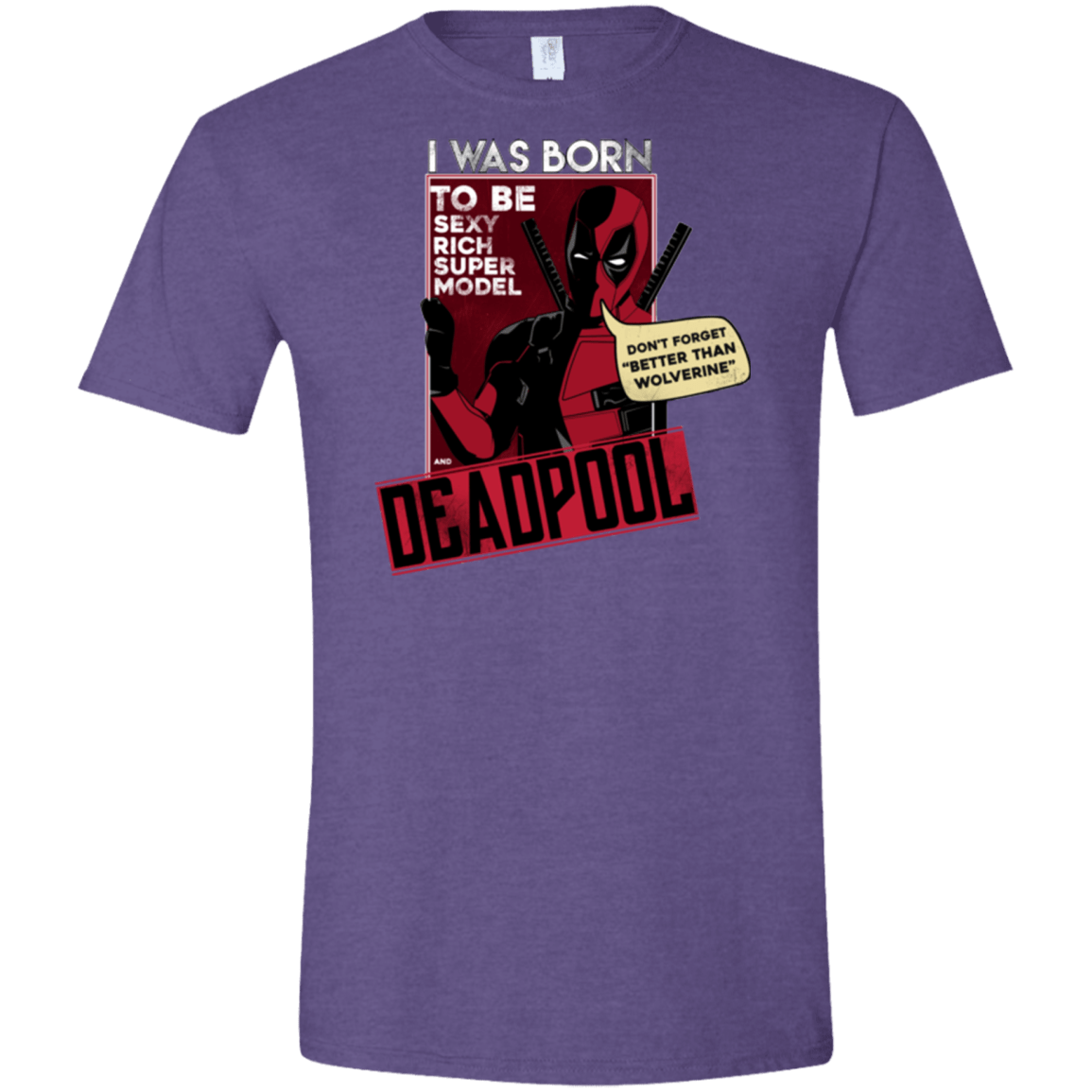 T-Shirts Heather Purple / S Sexy Rich Super Model Men's Semi-Fitted Softstyle