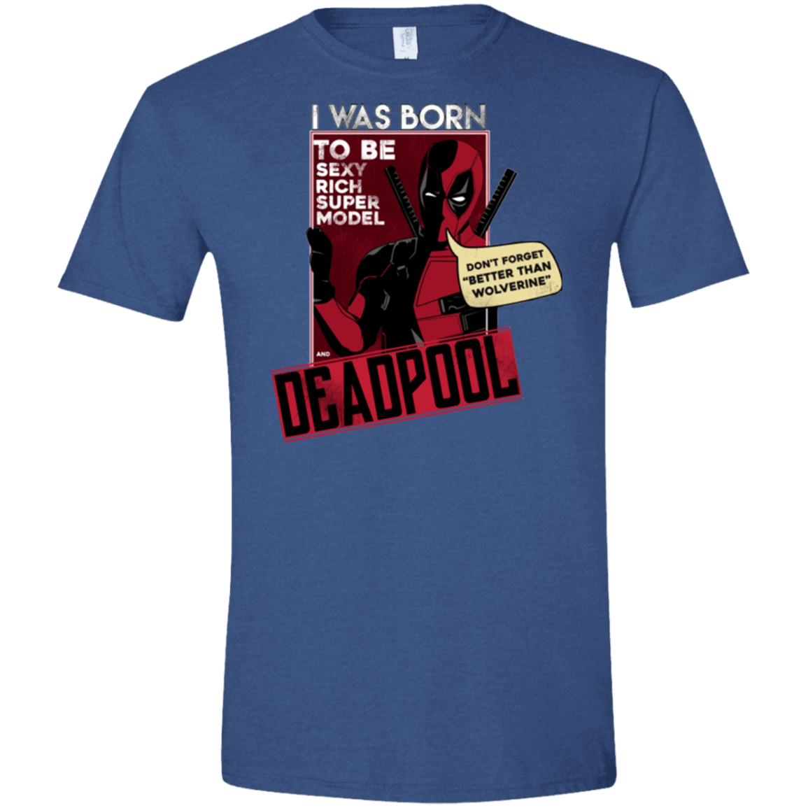 T-Shirts Heather Royal / X-Small Sexy Rich Super Model Men's Semi-Fitted Softstyle