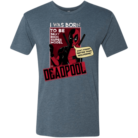 T-Shirts Indigo / S Sexy Rich Super Model Men's Triblend T-Shirt