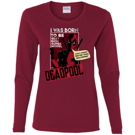 T-Shirts Cardinal / S Sexy Rich Super Model Women's Long Sleeve T-Shirt