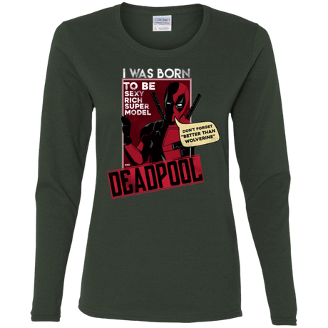 T-Shirts Forest / S Sexy Rich Super Model Women's Long Sleeve T-Shirt