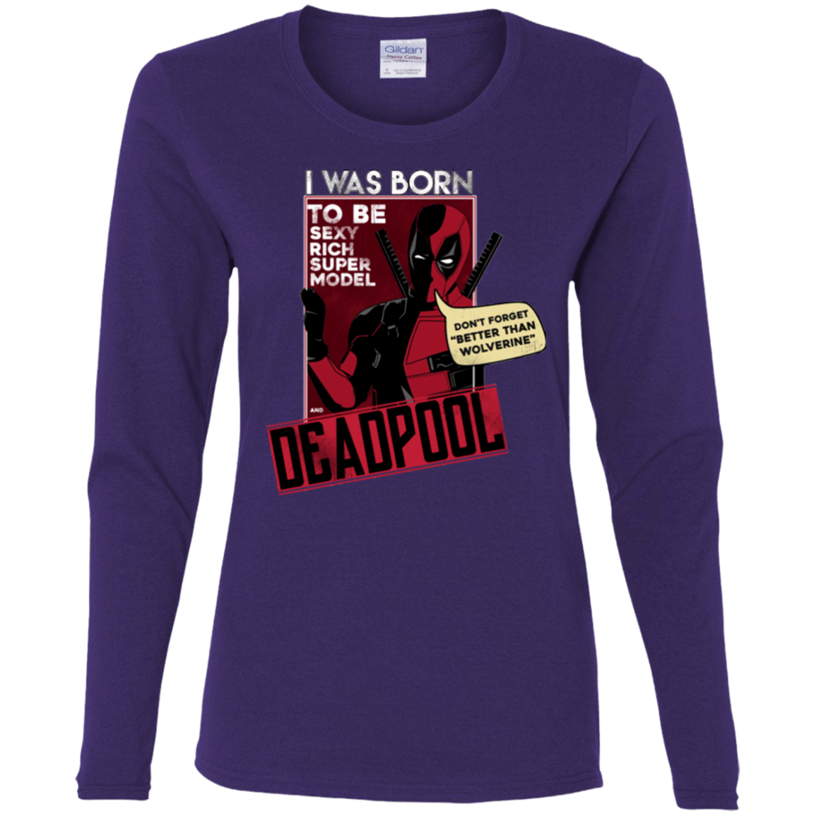 T-Shirts Purple / S Sexy Rich Super Model Women's Long Sleeve T-Shirt