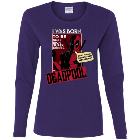 T-Shirts Purple / S Sexy Rich Super Model Women's Long Sleeve T-Shirt