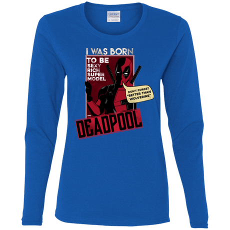 T-Shirts Royal / S Sexy Rich Super Model Women's Long Sleeve T-Shirt