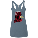 T-Shirts Indigo / X-Small Sexy Rich Super Model Women's Triblend Racerback Tank