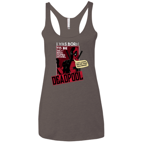 T-Shirts Macchiato / X-Small Sexy Rich Super Model Women's Triblend Racerback Tank