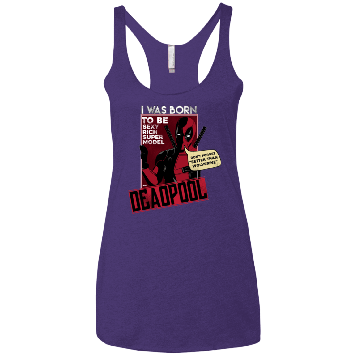 T-Shirts Purple Rush / X-Small Sexy Rich Super Model Women's Triblend Racerback Tank