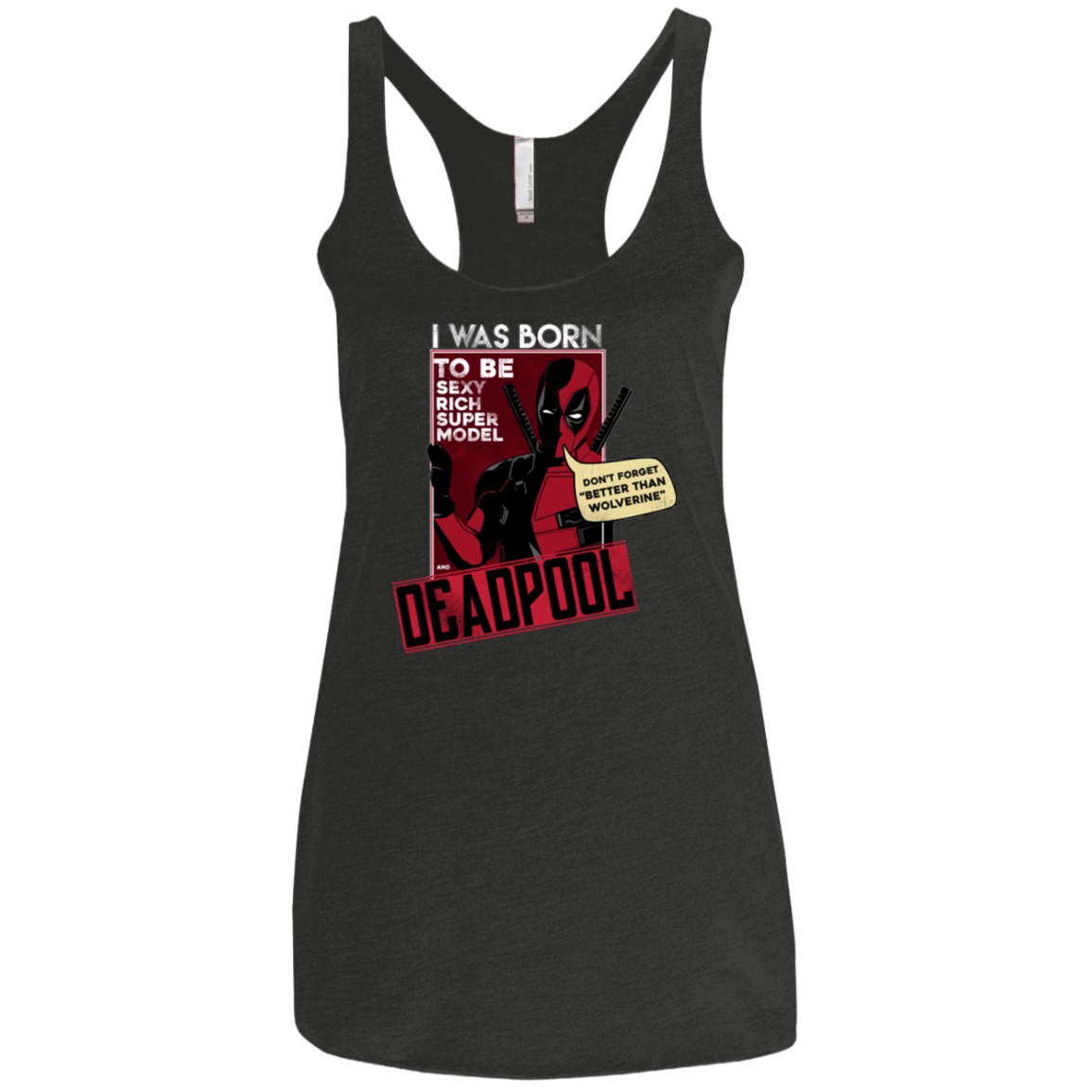 T-Shirts Vintage Black / X-Small Sexy Rich Super Model Women's Triblend Racerback Tank