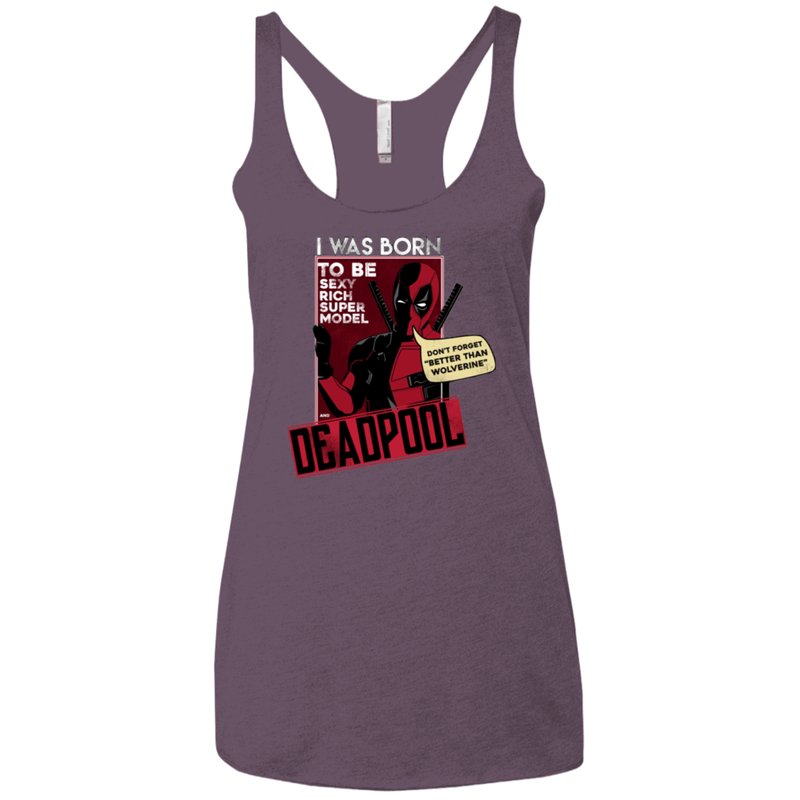 T-Shirts Vintage Purple / X-Small Sexy Rich Super Model Women's Triblend Racerback Tank