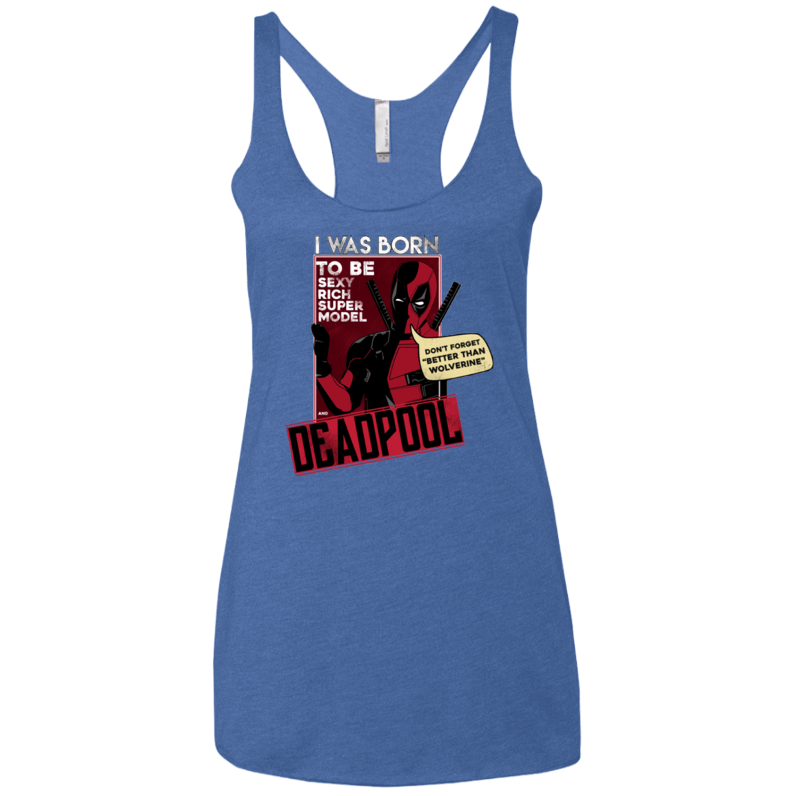 T-Shirts Vintage Royal / X-Small Sexy Rich Super Model Women's Triblend Racerback Tank