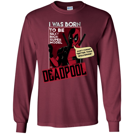 T-Shirts Maroon / YS Sexy Rich Super Model Youth Long Sleeve T-Shirt