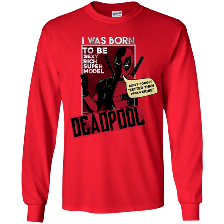 T-Shirts Red / YS Sexy Rich Super Model Youth Long Sleeve T-Shirt