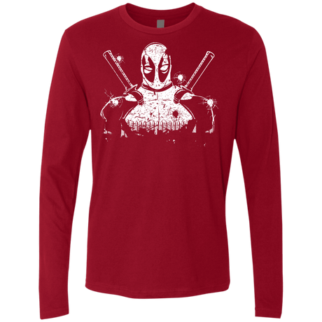 T-Shirts Cardinal / S Shadow of Mercenary Men's Premium Long Sleeve
