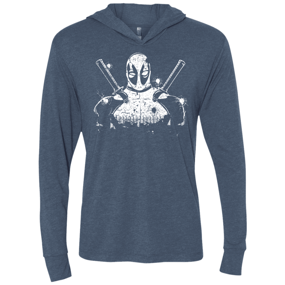 T-Shirts Indigo / X-Small Shadow of Mercenary Triblend Long Sleeve Hoodie Tee