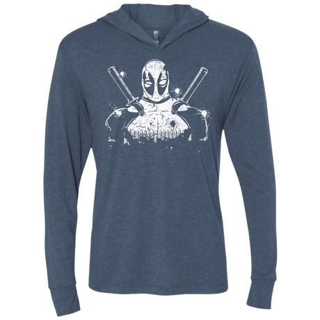 T-Shirts Indigo / X-Small Shadow of Mercenary Triblend Long Sleeve Hoodie Tee