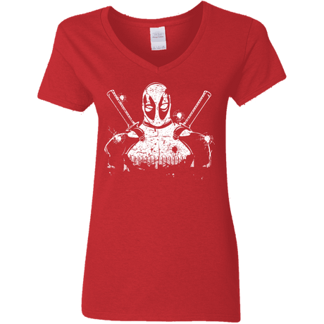 T-Shirts Red / S Shadow of Mercenary Women's V-Neck T-Shirt