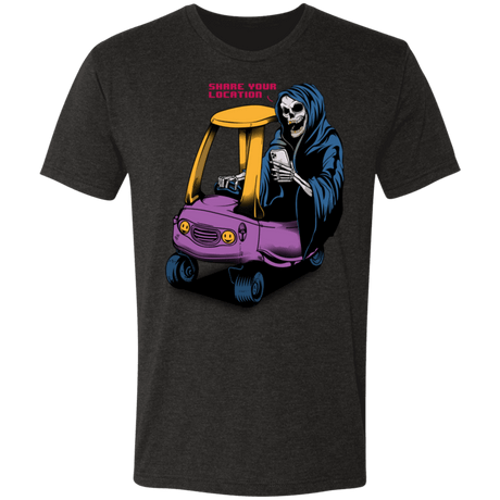 T-Shirts Vintage Black / S Share Your Location Grim Reaper Men's Triblend T-Shirt