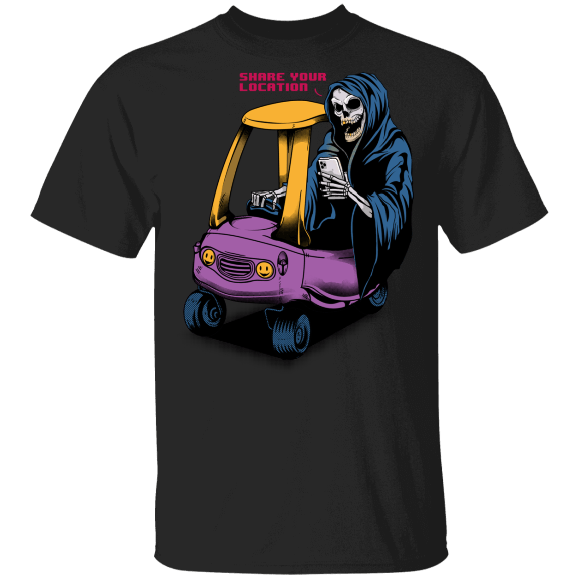 T-Shirts Black / S Share Your Location Grim Reaper T-Shirt