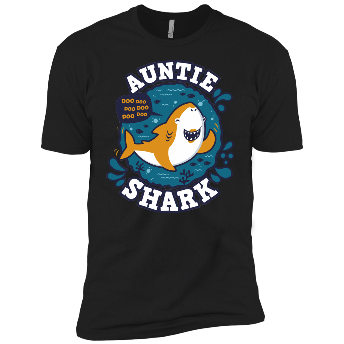 T-Shirts Black / YXS Shark Family Trazo - Auntie Boys Premium T-Shirt