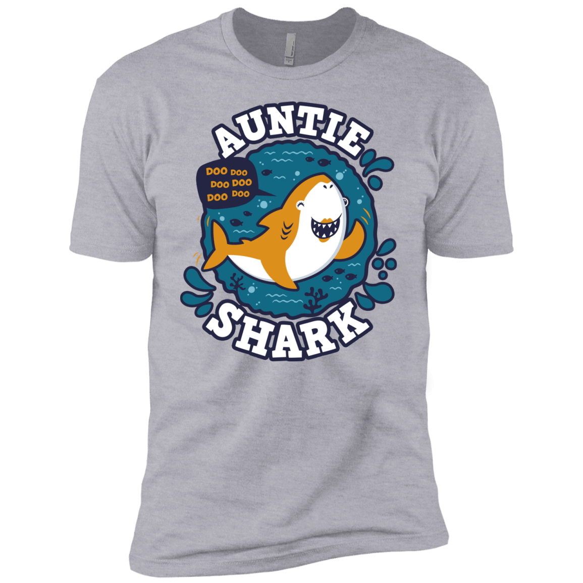 T-Shirts Heather Grey / YXS Shark Family Trazo - Auntie Boys Premium T-Shirt