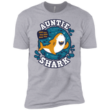 T-Shirts Heather Grey / YXS Shark Family Trazo - Auntie Boys Premium T-Shirt