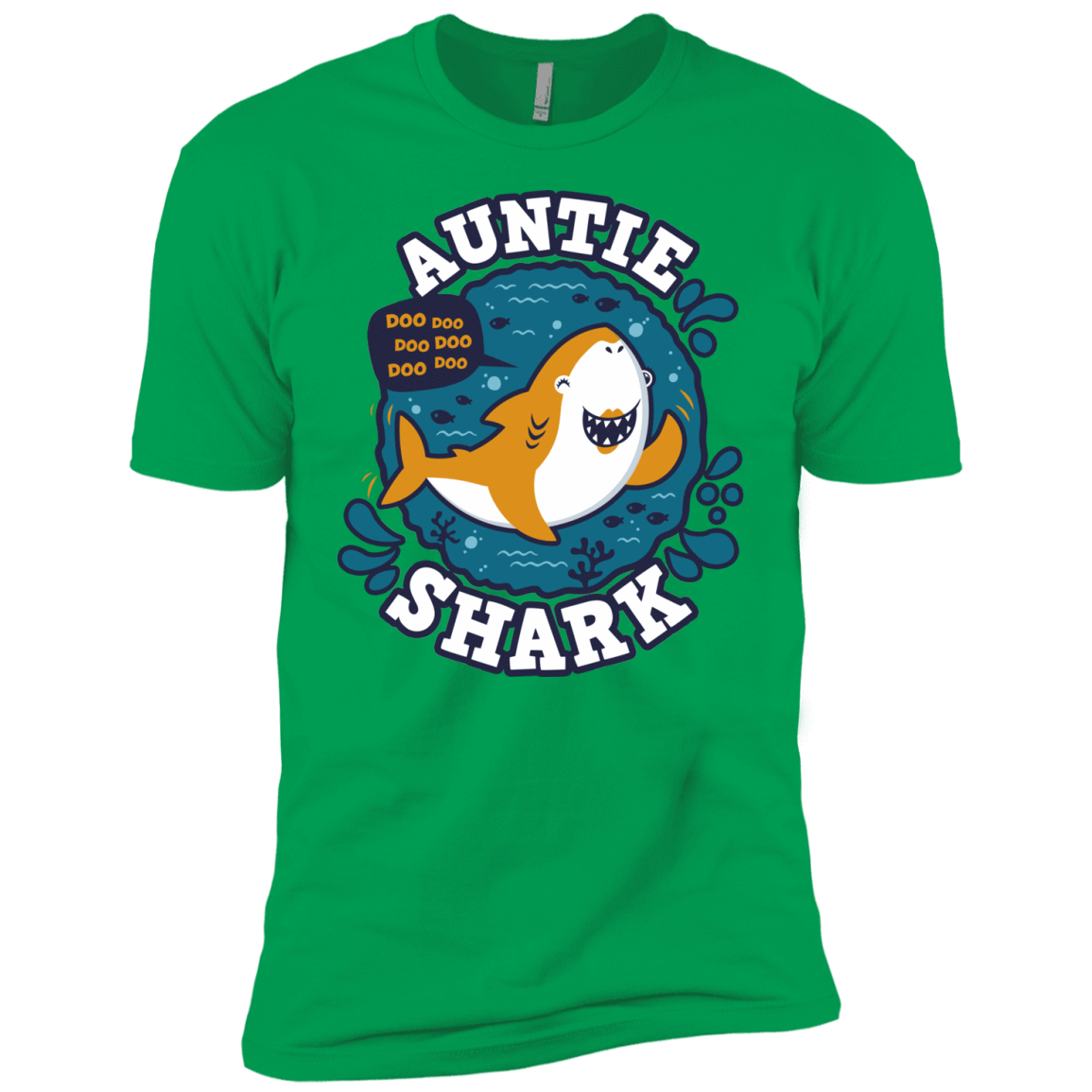 T-Shirts Kelly Green / YXS Shark Family Trazo - Auntie Boys Premium T-Shirt