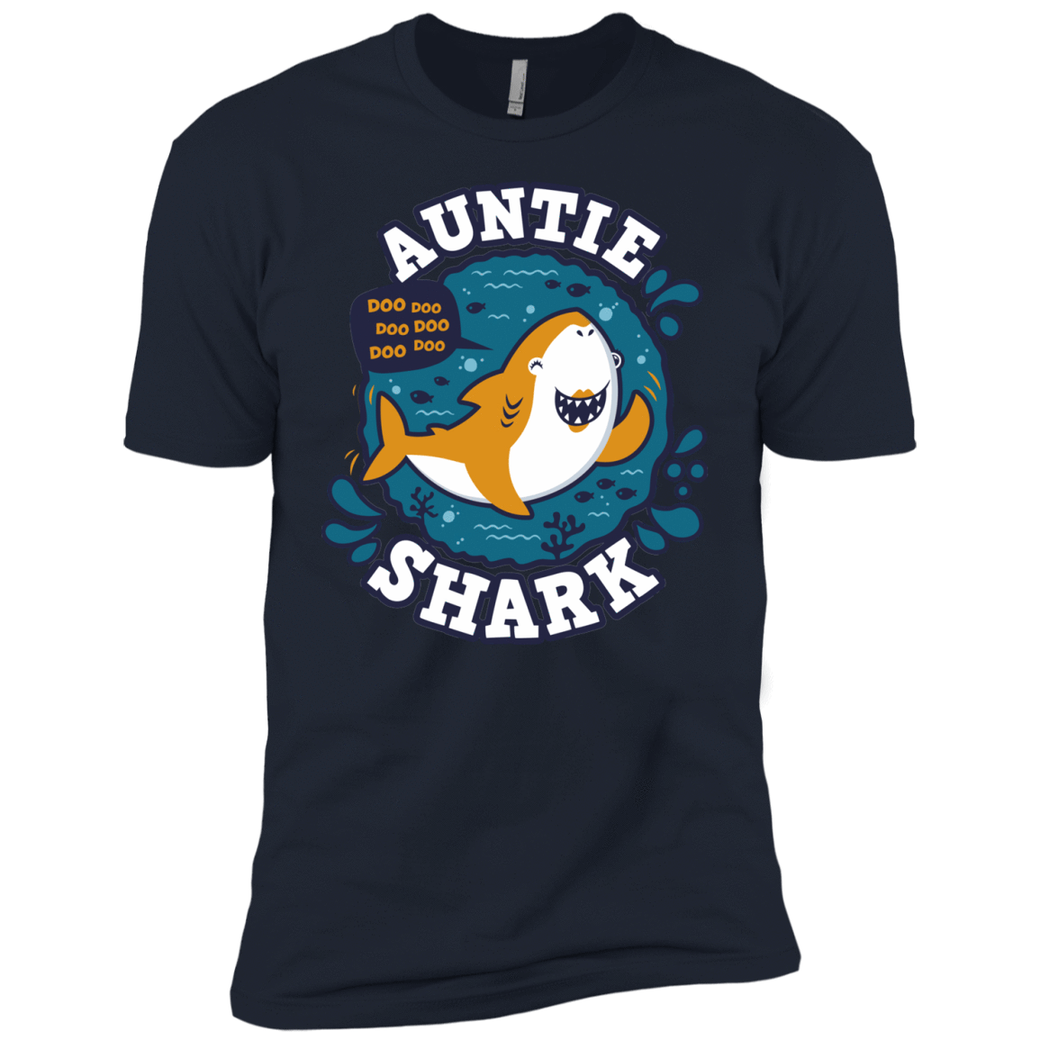 T-Shirts Midnight Navy / YXS Shark Family Trazo - Auntie Boys Premium T-Shirt
