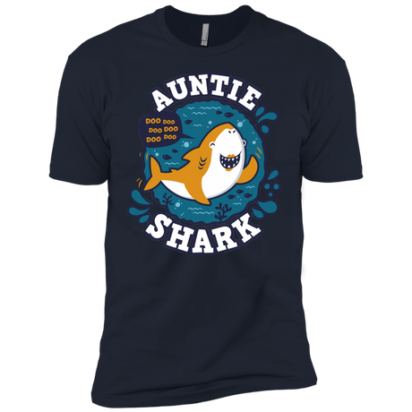 T-Shirts Midnight Navy / YXS Shark Family Trazo - Auntie Boys Premium T-Shirt