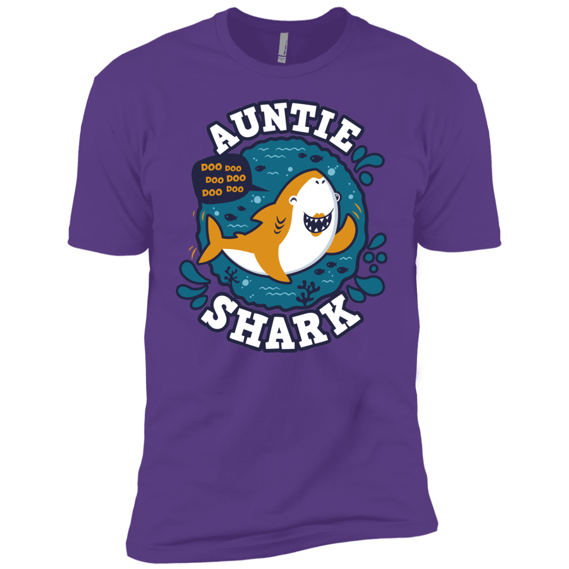 T-Shirts Purple Rush / YXS Shark Family Trazo - Auntie Boys Premium T-Shirt